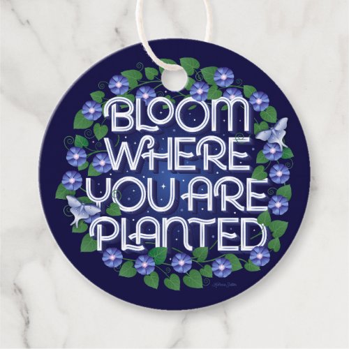 Bloom Where You Are Planted Round Gift Tags