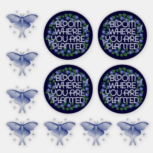 Bloom Where You Are Planted Transparent Vinyl  Sticker