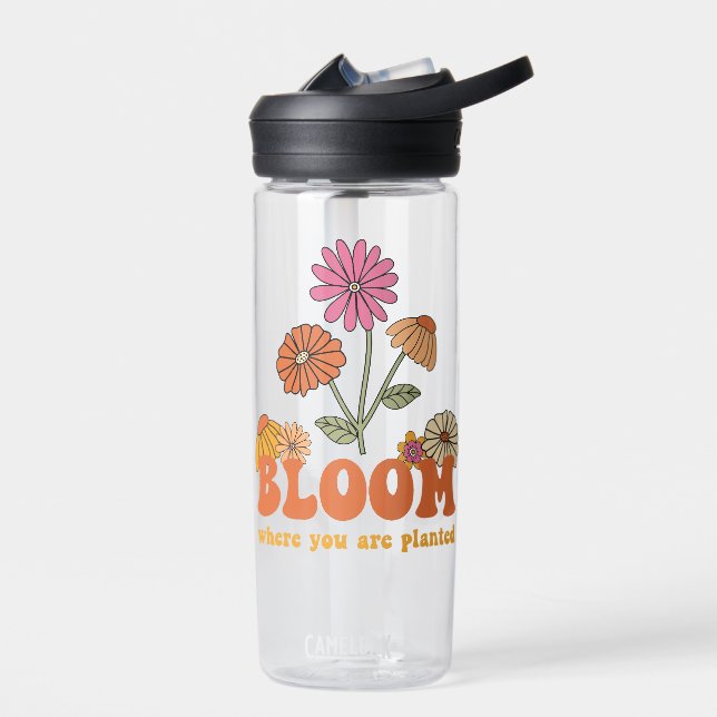 Bloom Where you are Planted Water Bottle (Left)