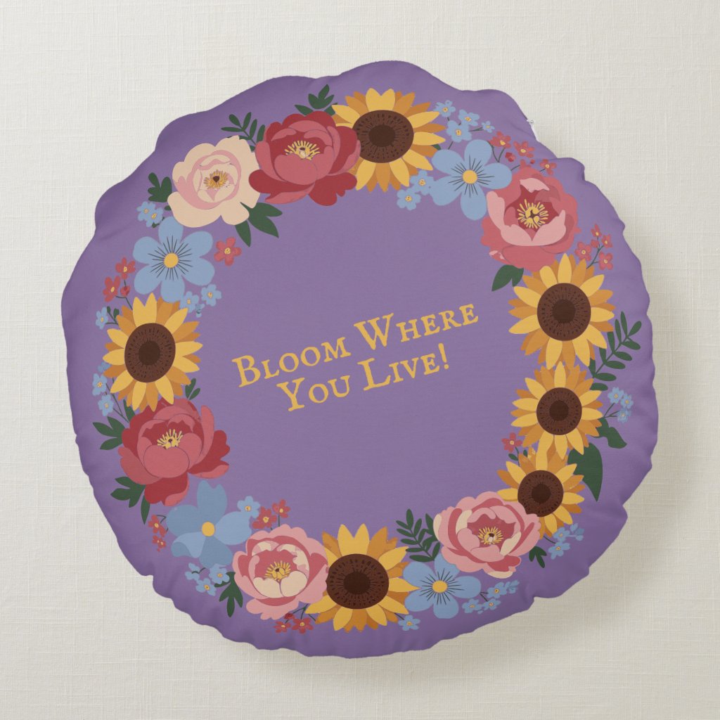 Bloom where you live - Floral Wreath