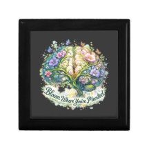 Bloom Where You’re Planted Floral Brain Watercolor