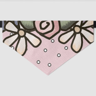 Bloom where you're loved pet bandana collar