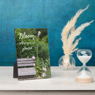 Bloom Where You're Planted Quote Foxglove Plaque