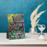 Bloom Where You&#39;re Planted Quote with Irises Plaque
