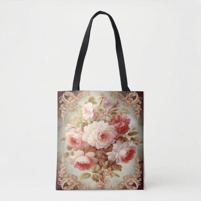  Bloom Wherever You Go: Floral Explosion Tote Bag (Front)