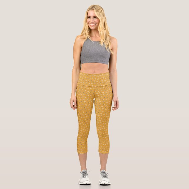 Bloom Wild, And Never Apologize Capri Leggings (Front)