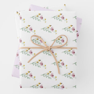 Bloom Wildflower Garden Baby Shower Wrapping Paper Sheets