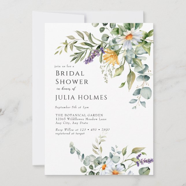 Bloom Wildflower | Meadow Floral | Bridal Shower I Invitation (Front)