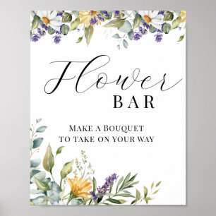 Bloom Wildflower Meadow Floral Flower Bar Poster