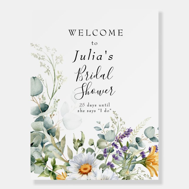 Bloom Wildflower | Meadow Floral | Welcome Sign (Front)