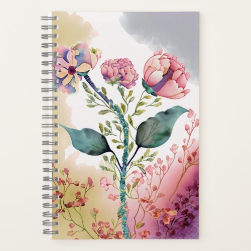 Bloom with Ambition Inspiring Spiral Notebook   