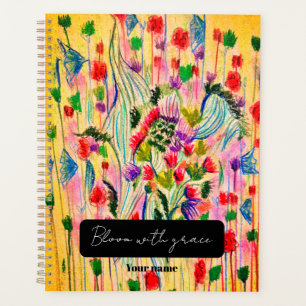 Bloom With Grace Colorful Floral Spiral Planner