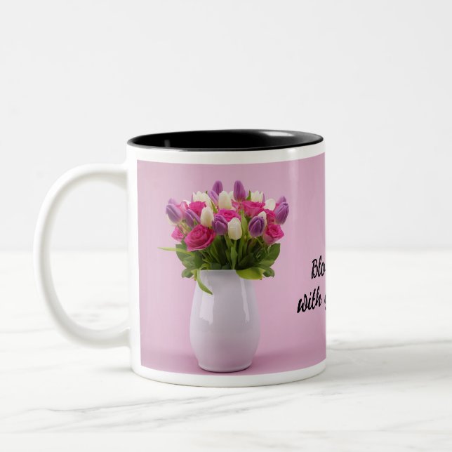 Bloom with Grace Floral Mug (Left)