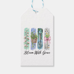 Bloom with Grace Garden Floral Art Gift Tags