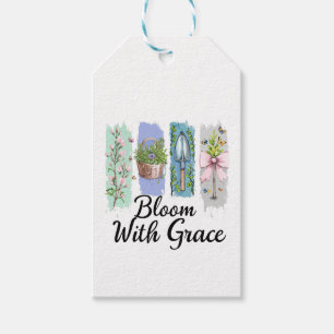 Bloom with Grace Garden Floral Art Gift Tags