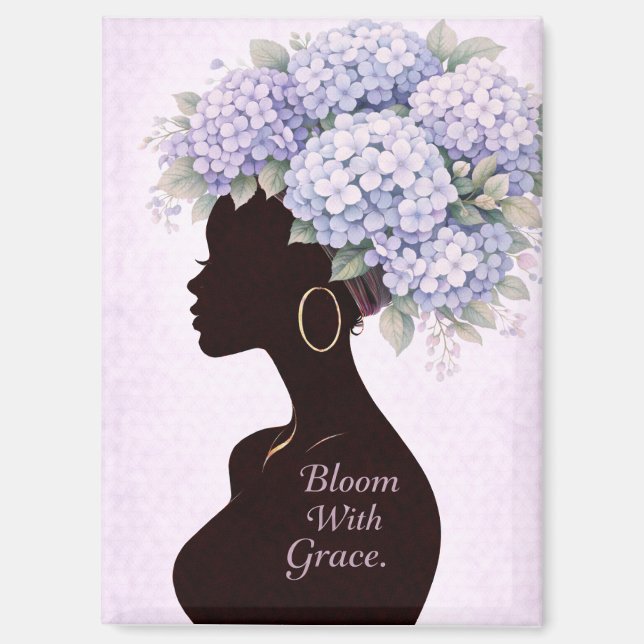 Bloom With Grace Inspirational Magnet  (Front)