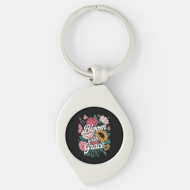 Bloom With Grace  Keychain (Front)