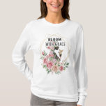 Bloom With Grace – Modern Floral Woman Silhouette T-Shirt