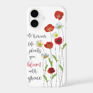 Bloom with grace-Poppy flowers Poster Gift Tags iPhone 17 Case