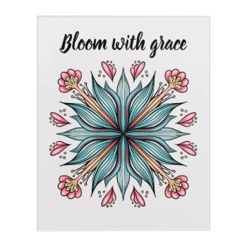 Bloom With Grace: Spring Floral Acrylic Print by borianag at Zazzle