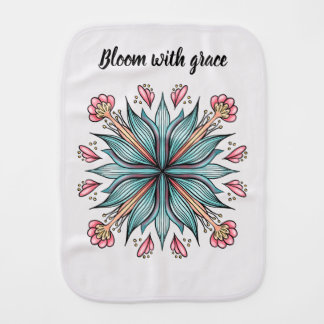 Bloom With Grace: Spring Floral Baby Burp Cloth