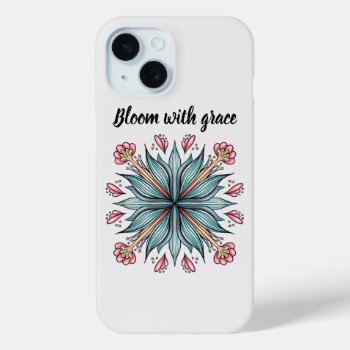Bloom With Grace: Spring Floral Iphone 15 Case by borianag at Zazzle