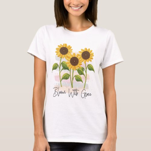 Bloom with grace  T_Shirt