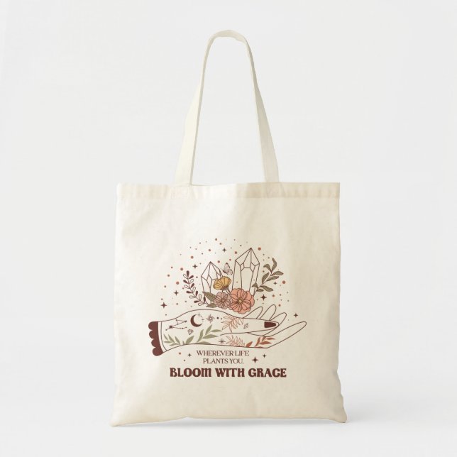 Bloom With Grace Tote Bag (Front)