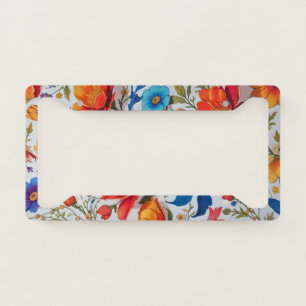 Bloom with Joy - Colorful Floral  License Plate Frame