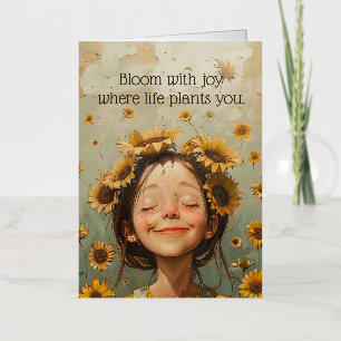 Bloom with Joy Foil Greeting Card