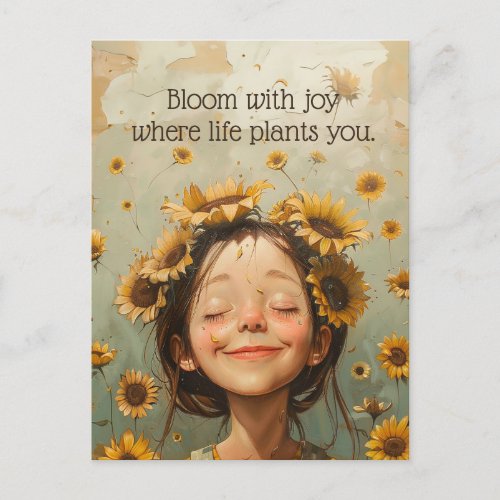 Bloom with Joy Postcard