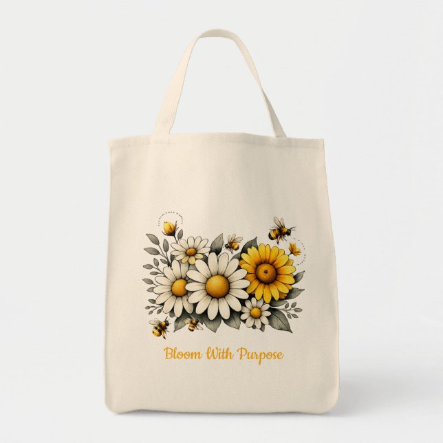 Bloom With Purpose Tote Bag (Front)