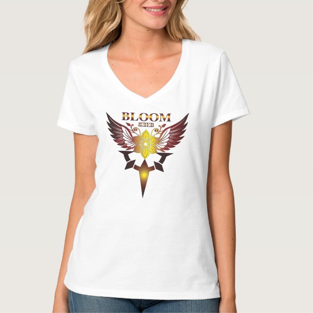 Bloom Women V-Shirt T-Shirt (Front)