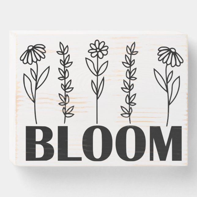 Bloom Wood Sign (Front Horizontal)