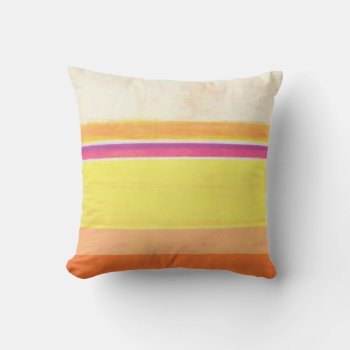 'bloom' Yellow And Orange Abstract Throw Pillow by T30Gallery at Zazzle