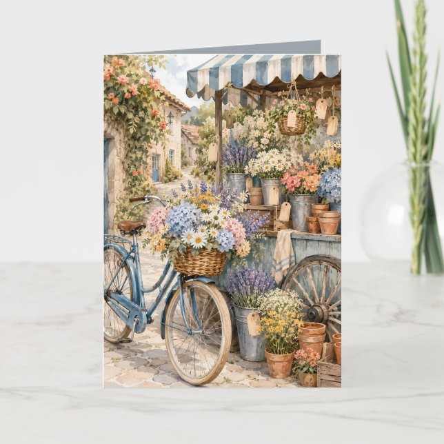 Bloomcore Flower Market Bicycle Card (Front)