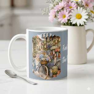 Bloomcore Flower Market Bicycle Coffee Mug