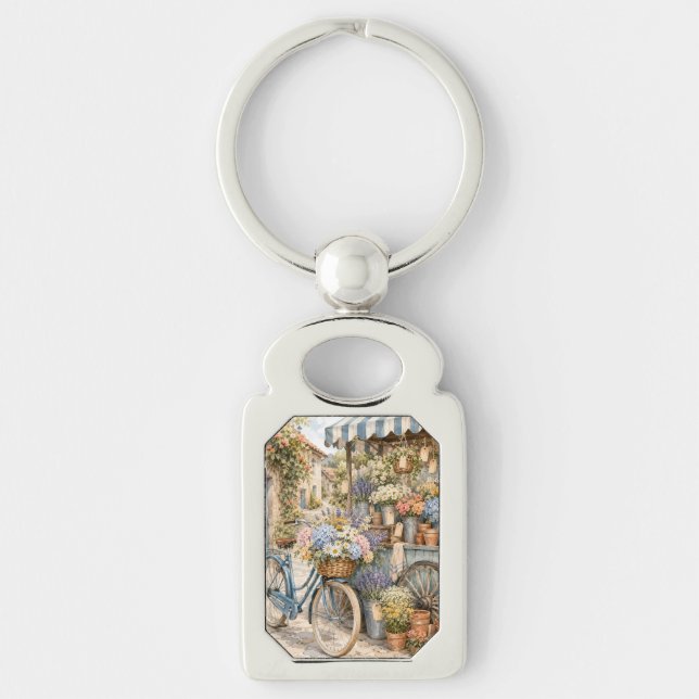 Bloomcore Flower Market Bicycle Keychain (Front)
