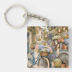 Bloomcore Flower Market Bicycle Keychain