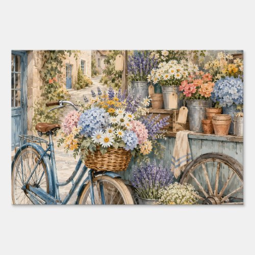Bloomcore Flower Market Bicycle Sign