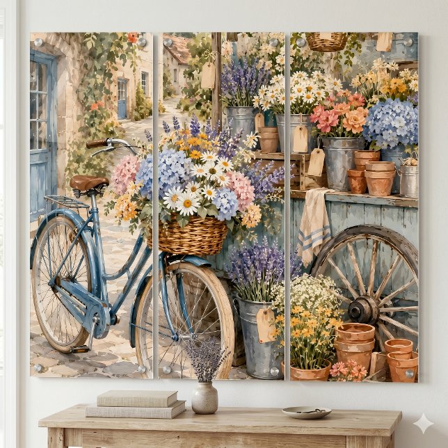 Bloomcore Flower Market Bicycle Triptych (Bloomcore Flower Market Bicycle Triptych)