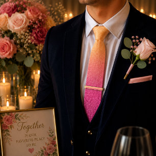 Bloomed Horizon Gold Finish Tie Bar