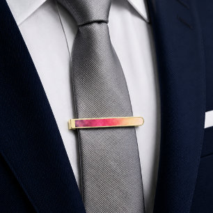 Bloomed Horizon Gold Finish Tie Bar