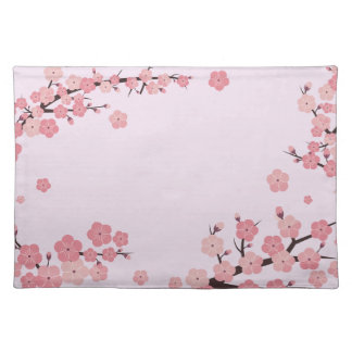 Bloomed sakura flowers placemat 2