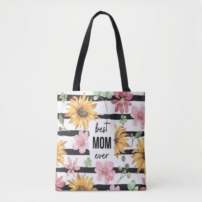  Bloomed with Love: A Tote for the Best Mom Ever Bag (Front)