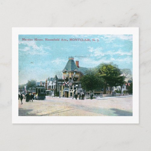 Bloomfield Ave Montclair NJ 1908 Vintage Postcard