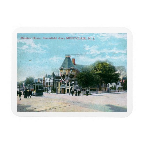 Bloomfield Ave Montclair NJ 1908 Vintage Style Magnet