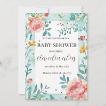 Bloomin' Baby Shower: Celebration for Mom's Name