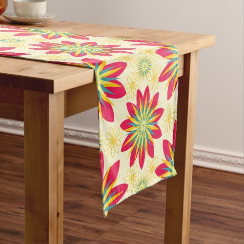 Bloomin Good Start Floral  Modern Flowers Short Table Runner