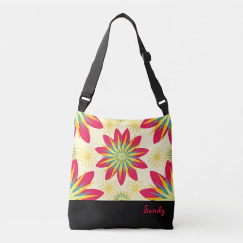 Bloomin Good Start Floral Modern Personalised Crossbody Bag